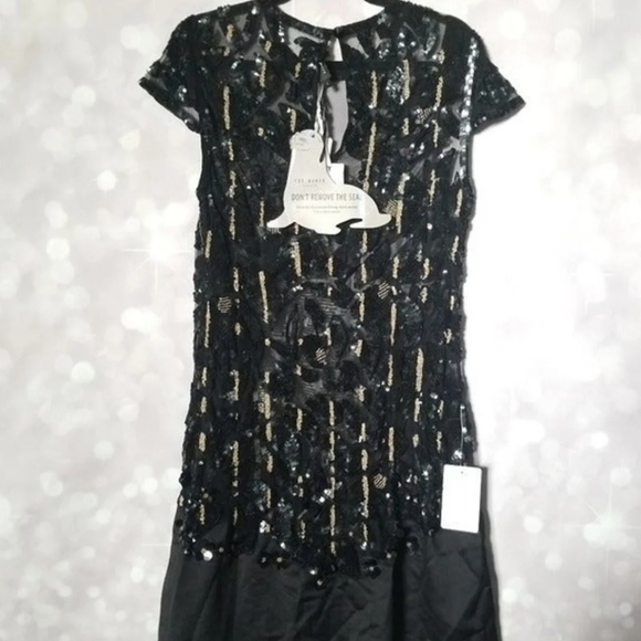 🍒NWT🍒 TED BAKER SEQUINE BUTTERFLY COCKTAIL DRESS - Picture 12 of 13